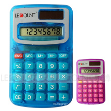 8-разрядный карманный калькулятор с двойной прозрачностью и прозрачным цветом (LC321A)